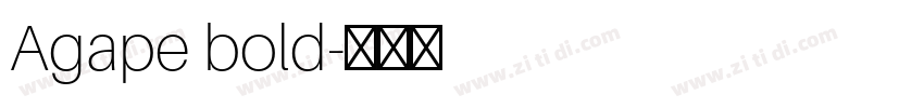 Agape bold字体转换